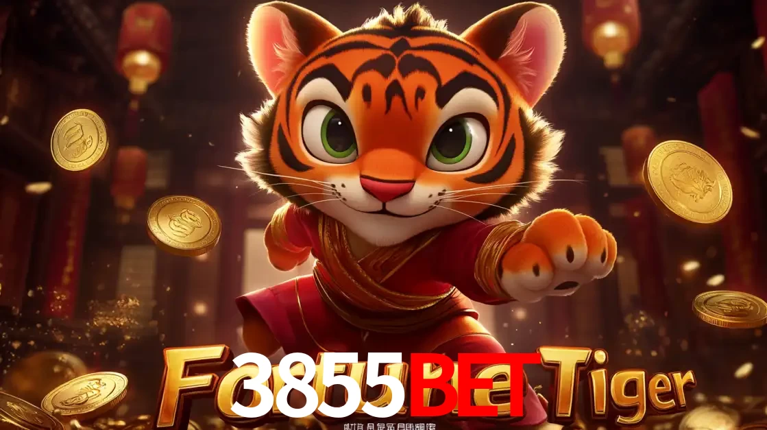 O carismático mascote do jogo de slot Fortune Tiger, um tigre fofo em pose de artes marciais, pronto para trazer sorte e multiplicadores de ganhos no cassino online 3855bet.